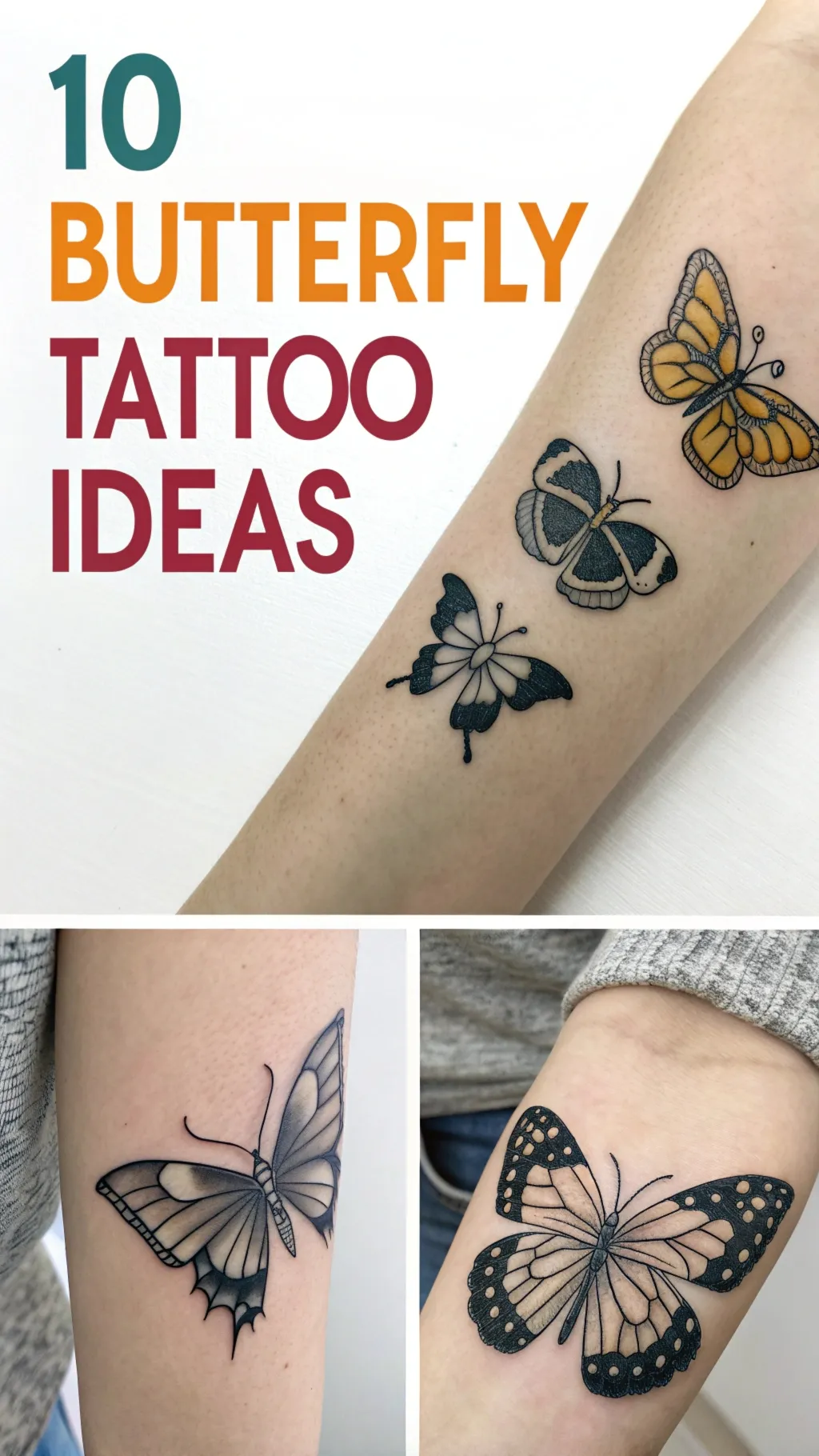 Read more about the article 10 Butterfly Tattoo Ideas to Represent Transformation and Growth
